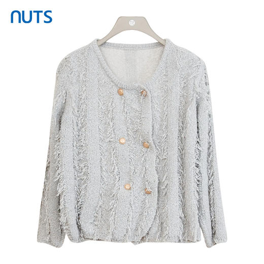 NUTS商场同款春秋季设计感小众气质圆领百搭短外套女4380536A1 商品图2