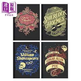 【中商原版】Wordsworth图书馆收藏系列 名家全集4本套装 英文原版  爱伦坡 简奥斯汀 福尔摩斯 莎士比亚全集 Collection