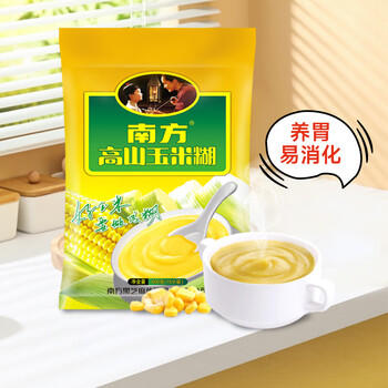 南方黑芝麻高山玉米糊600g 营养早餐食品 冲饮即食玉米糊 /水饮冲调 /冲饮谷物 /米糊 商品图4