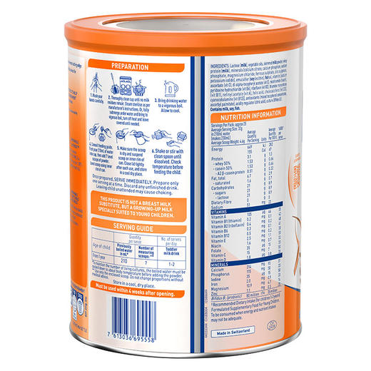 【品牌直供】澳版Nestle雀巢能恩全护A2婴儿配方奶粉 3段 12-36个月 800g 商品图1