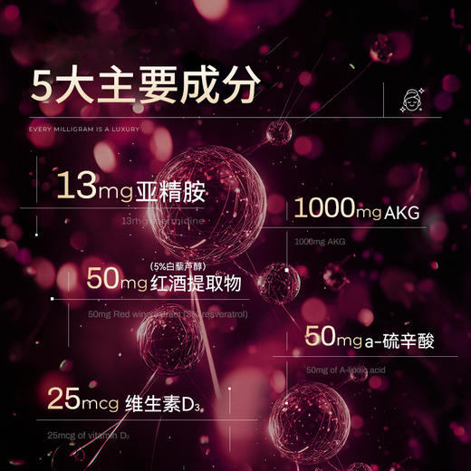 OXYENERGY 亚精胺  60粒/瓶 奇迹胶囊AKG K老黑科技 商品图4