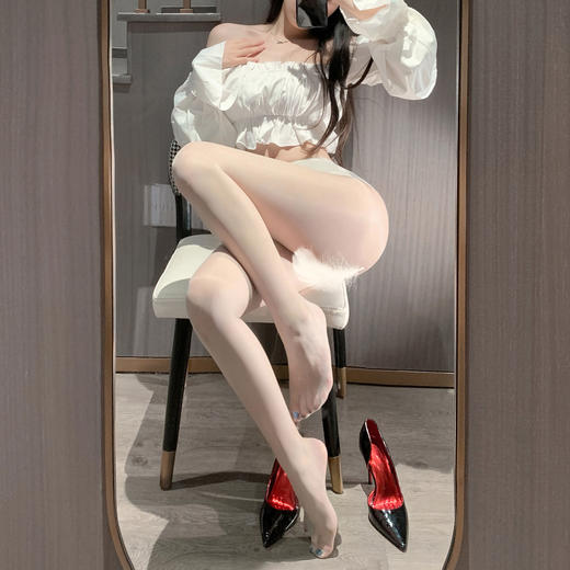 霏慕 纯欲超薄裸感美肤袜7300 性感超薄无缝裆丝袜情趣套装紫绿透明袜激情内衣 商品图8