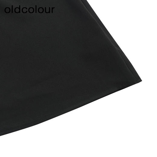 oldcolour商场同款夏款黑白撞色时尚优雅短袖连衣裙女GP21101740 商品图4