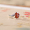 【祥云晚霞】S925纯银南红玛瑙复古蛋面祥云女士开口戒指【CW-JZ07026】 商品缩略图1