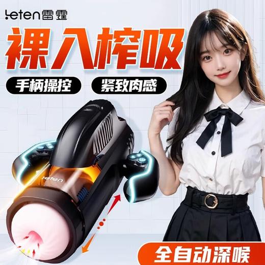 Leten雷霆暴风 百慕大·风暴号伸缩吮吸飞机杯 全自动男用自慰器加温发音夹吸成人情趣性用品玩具 商品图0