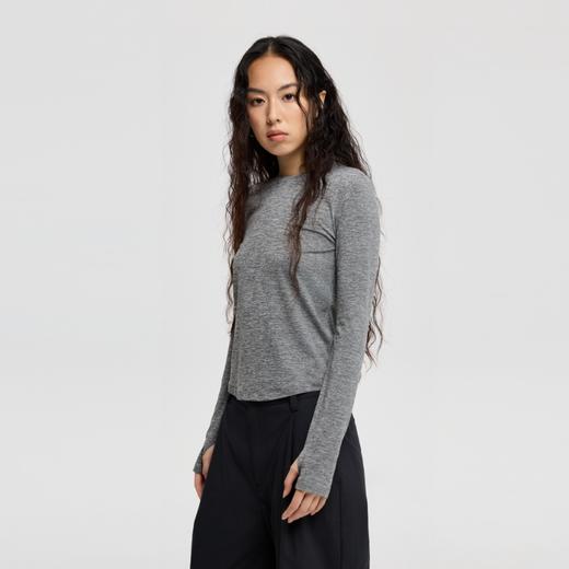 oneup薄款运动弹力修身长袖 商品图3