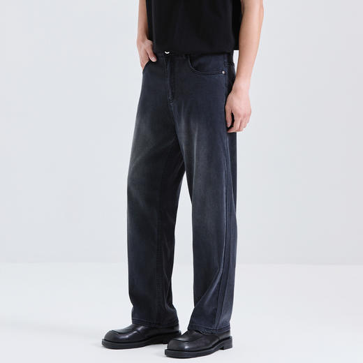 GXG男装【莱赛尔】25夏季亲肤柔软薄款透气百搭直筒男式牛仔裤K&C 商品图1