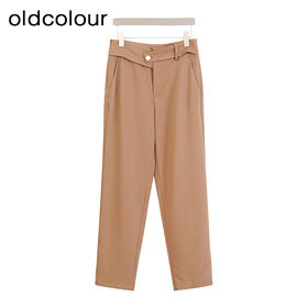 oldcolour商场同款春秋款时尚通勤气质显瘦西装式长裤女P23073151