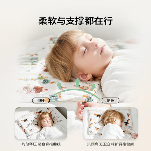 【云优选】cutelife硅胶枕儿童枕头宝宝定型枕0-1-3-6岁以上护颈枕竹棉透气 商品图1