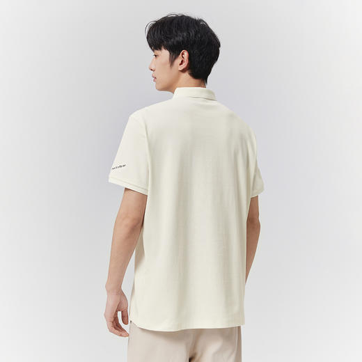 GXG男装【7A抗菌】25夏季时尚刺绣字母简约翻领男式凉感短袖POLO衫K&C 商品图3