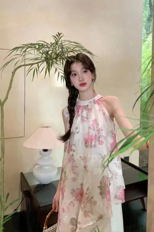 SUMMER & SAGE 韩系温柔印花拼接连衣裙 20893 商品图2