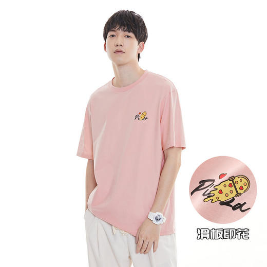 GXG男装夏季宽松男式短袖简单卡通印花百搭T恤上衣K&C 商品图5