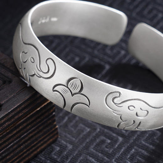 【祝福吉祥】子佩集S999手工银手镯原创设计【55051242】2506 商品图3