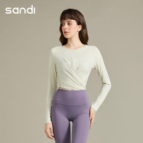 SJ25024	sandi长袖罩衫不可插胸垫