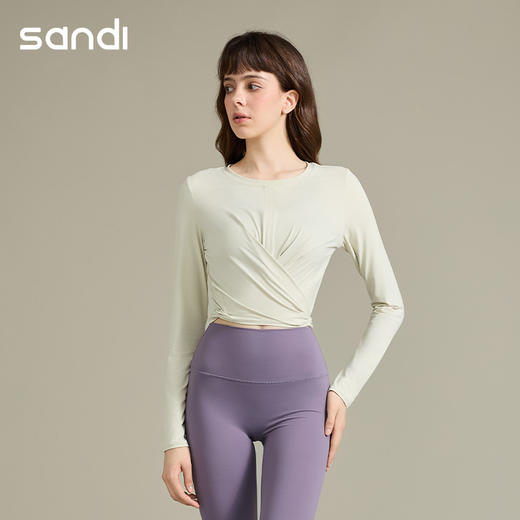 SJ25024	sandi长袖罩衫不可插胸垫 商品图0