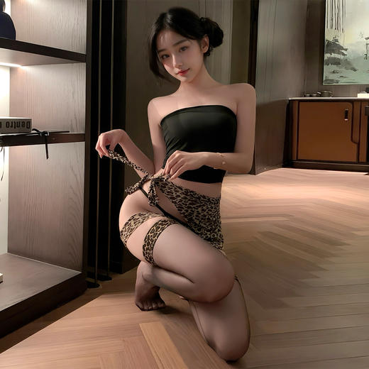 霏慕 撩人秘书の诱惑豹纹套装ZY74 新款情趣内衣豹纹秘书cos制服性感大尺度诱惑野魅秘情豹纹 商品图1