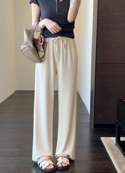 夏季凉皮神裤自带凉感垂顺高腰直筒垂落直流裤 商品图1