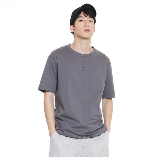 GXG男装纯棉休闲t恤夏季简约印花百搭短袖男士K&C 商品图8