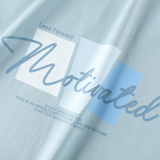 GXG男装25夏季时尚潮流图案圆领舒适纯棉男式短袖T恤K&C 商品图9