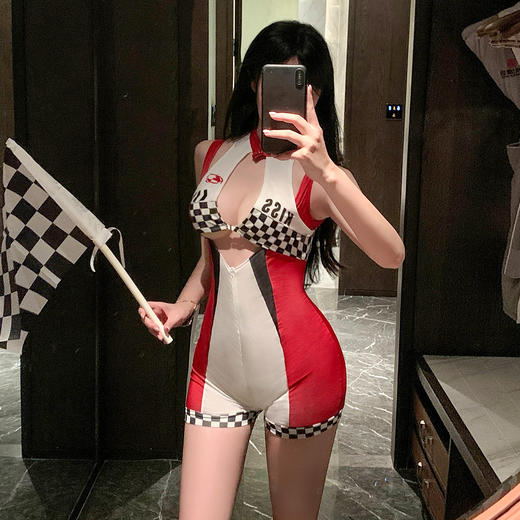 霏慕 燃情车模拉链开裆连体衣ZY50 新火辣车模拉链开裆连体衣制服成人性感睡衣激情挑逗房事变态污度诱惑开档免脱角色扮演制服诱惑纯欲撩人 商品图4