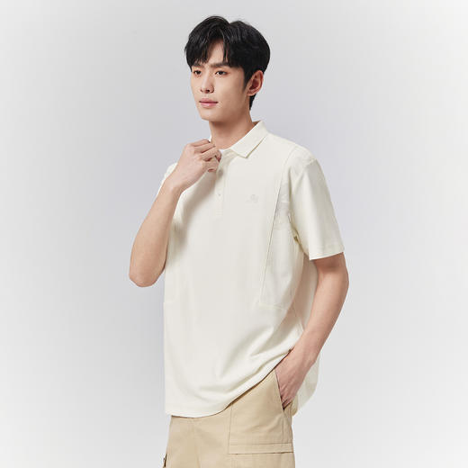 GXG男装【7A抗菌】25夏季时尚国风水墨画凉感透气男式翻领POLO衫K&C 商品图2