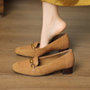 【预售5天】法式单鞋春秋款真皮复古金属链条百搭设计感乐福鞋女SSS&S9706 商品缩略图4
