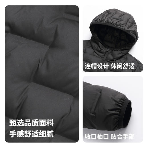 【鸭绒】圣得西男士连帽薄款羽绒服2025冬运动休闲短款保暖外套 商品图4