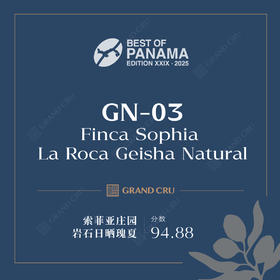 2025BOP竞标批次 | 瑰夏日晒组 GN-03｜索菲亚庄园 岩石日晒瑰夏