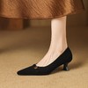 【预售5天】巨好搭~法式羊反绒尖头细跟单鞋女春秋新款气质高跟鞋工作鞋AJ&AJ9903 商品缩略图1