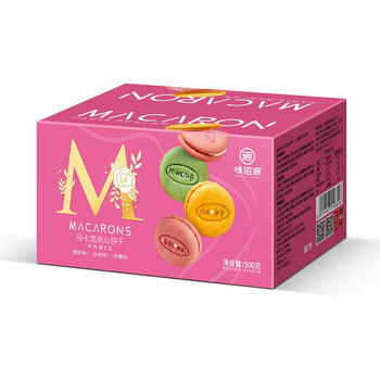 味滋源 马卡龙夹心饼干混合口味500g 草莓奶油甜点糕点 下午茶点心 /休闲食品 /饼干 /酥性饼干 商品图4