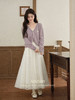 鹿向南「童话镇」温柔米白色网纱A字半身裙女秋季高级感气质裙子 商品缩略图3