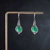 子佩集S925银【清风献瑞】耳环【ES011838】纯银绿玉髓水滴2507 商品缩略图0
