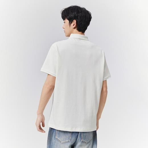 GXG男装【7A抗菌】25夏季时尚撞色条纹翻领休闲凉感短袖男式POLO衫K&C 商品图3