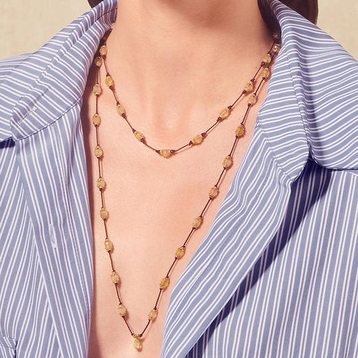 订购8周到｜Tityaravy-SRIPHALA-橄榄石 吊坠 宝石 长项链［法国设计师］ 商品图1