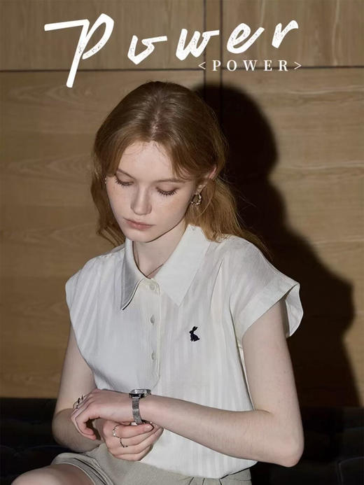 【百图lulu定制】【晨露套装】【一套199元】竖条纹 飞飞袖衬衫 弹力腰 短款裙裤 商品图7