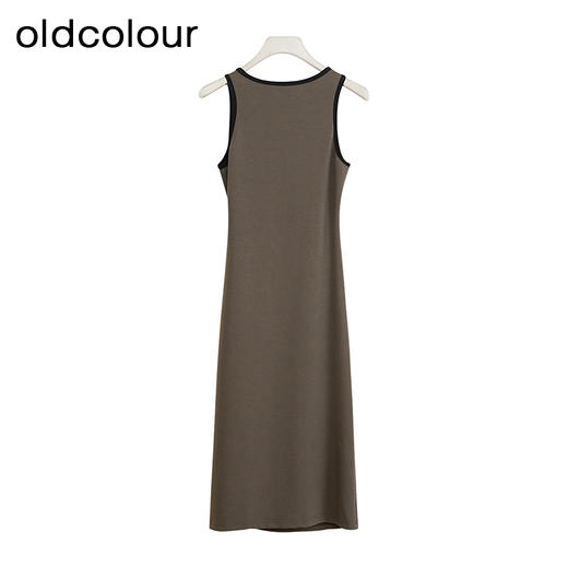 oldcolour秋季新品纯色时尚简约气质休闲两件套长袖连衣裙女DP381015A1 商品图3