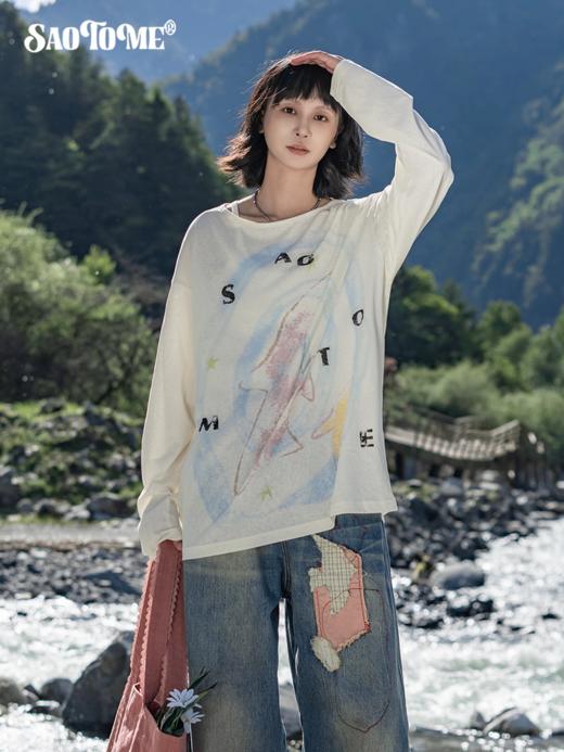 早乙女惠子saotome/STMTX13605/日系飞鸟星空薄款防晒长袖罩衫 商品图0