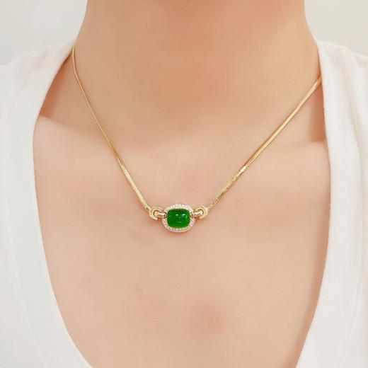 4.2ct素面祖母绿项链 商品图5