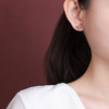 【蝴蝶童话】S925纯银镀玫瑰金蝴蝶镶嵌镂空彩色碧玺耳钉【CW-23262】 商品缩略图3