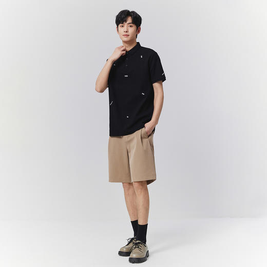 GXG男装【7A抗菌】25夏季时尚刺绣字母简约翻领男式凉感短袖POLO衫K&C 商品图6