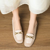【预售5天】法式单鞋春秋款真皮复古金属链条百搭设计感乐福鞋女SSS&S9706 商品缩略图0