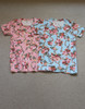 简单粗暴的 哈！女段 韩品订单 水印花花 正肩小宽松 短袖Tee 2色入 商品缩略图0