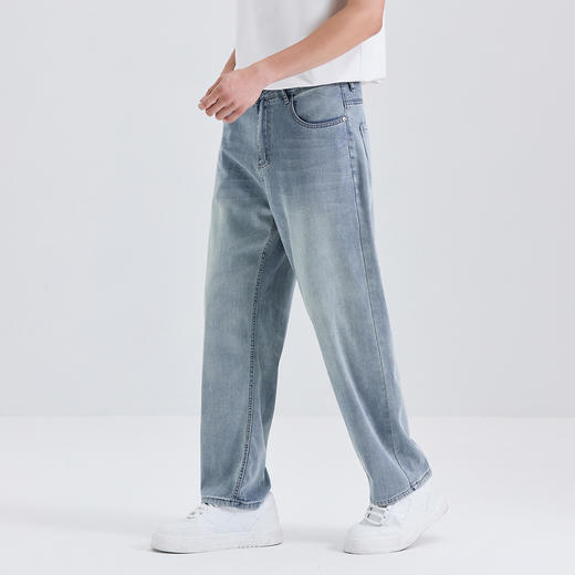 GXG男装【莱赛尔】25夏季亲肤柔软薄款透气百搭直筒男式牛仔裤K&C 商品图5