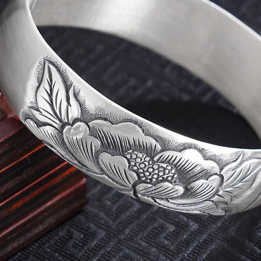 【花开福遇】子佩集S999手工银手镯原创设计【55041245】2506 商品图4