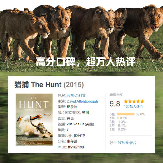 猎捕：动物世界生存之战 BBC同名纪录片书籍 商品图2