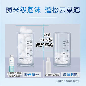 多芬（Dove）【日本进口】空气丰盈保湿蓬松护发素480g 无硅油控油柔顺 /个人护理 /洗发护发 /护发素 商品图2
