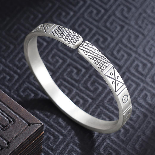 【气瑞云祥】子佩集S999手工银手镯原创设计【55072230】2506 商品图8