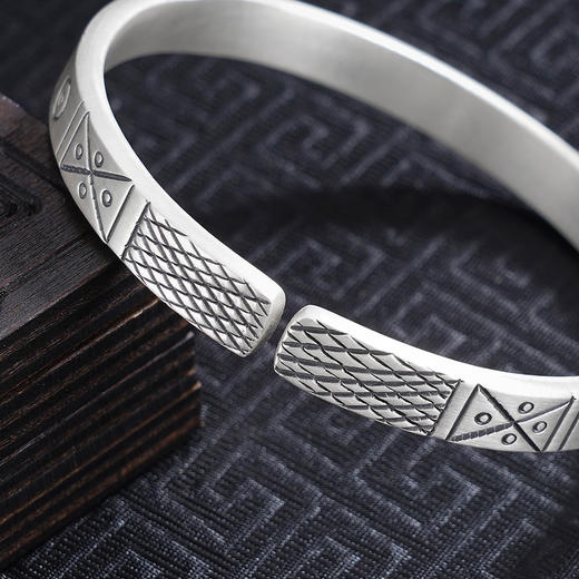 【气瑞云祥】子佩集S999手工银手镯原创设计【55072230】2506 商品图5