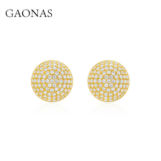 GAONAS 万华镜璀璨贵气金色设计耳环11539EGO 商品图0