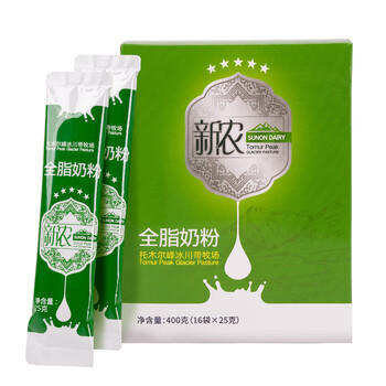 新农全脂奶粉25g*16袋/盒 中老年奶粉 成人奶粉 新疆奶粉  /水饮冲调 /成人奶粉 /中老年牛奶粉 商品图3